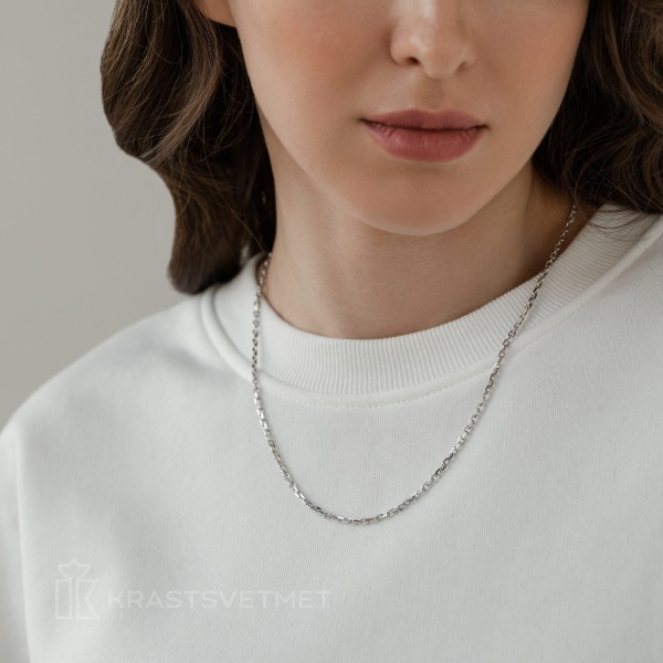 Цепь из белого золота 585, плетение «Якорь»